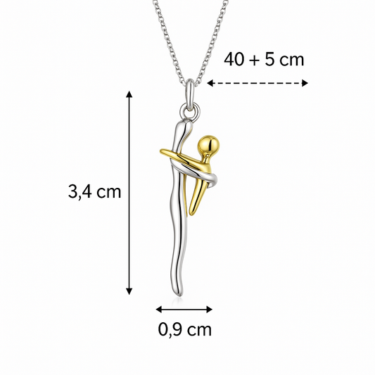 Collar madre e hijo plata 925